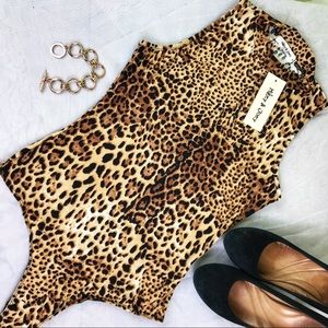 Mikey & Joey bodysuit leopard print M NWT